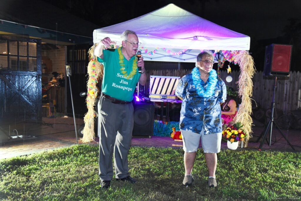Michael D. Herman with Maryland Senator Jim Rosapepe at the 24th Annual Luau